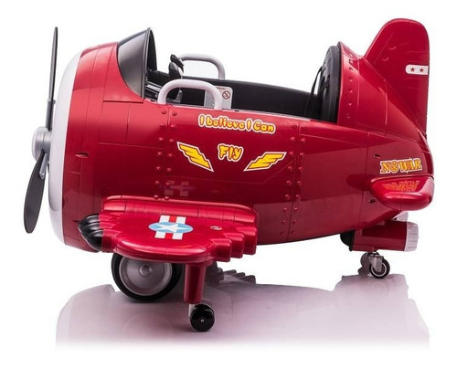 Auto A Batería Avión Rojo Con Control 6v Shl320201 Shine