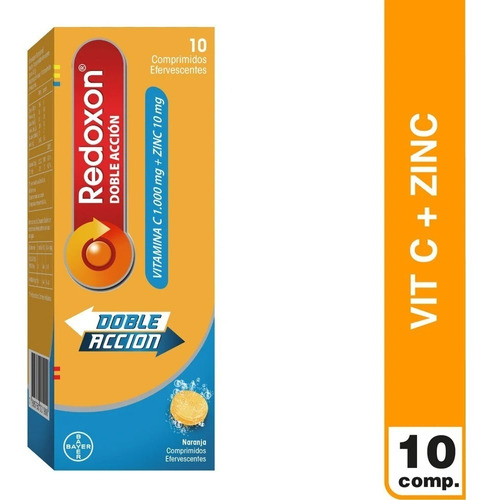 Bayer Redoxon Doble Acciónsabornaranjavitc 1gr 10comprimidos
