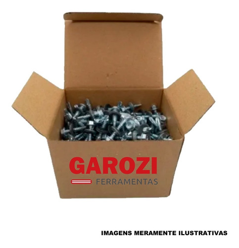 Imagem 4 de 4 de Parafuso Auto Brocante Telha Costura 5,5x7/8 1000 Pcs
