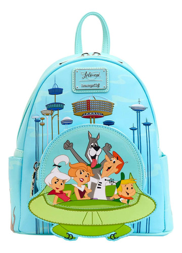 Loungefly Warner Bros The Jetsons Spaceship Mini Mochila, A. Color Azul