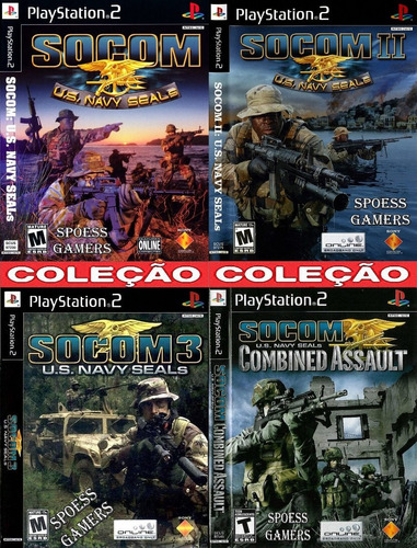 Socom Ps2 ( Tiro ) Coleção (4 Dvds) Patch Leve 4 Pague 3