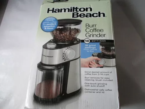 Hamilton Beach 2-14 Cup Burr Coffee Grinder with 18 Grind Settings