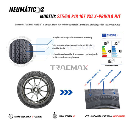 Neumatico Tracmax 235/60 R18 Journey Bronco Sport Maverick