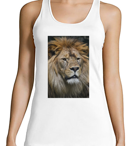 Musculosa Mujer Leon Rey Selva Frente