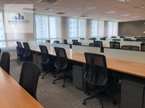 Imagem 7 de 10 de Sala Comercial Mobiliada Para Alugar Na Vila Olímpia, Edifício Atrium I, 4 Salas Amplas Com Ar Condicionado, 6 Vagas Na Garagem, 300 M², São Paulo. - Sa0564