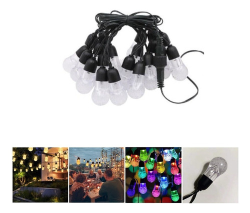 Luces Guirnalda 20led Bombilla 5m Navidad Fiesta 220v