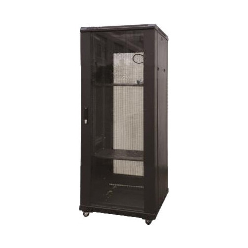 Rack Piso Negro 22u 600x800 Panel Hiperventilado