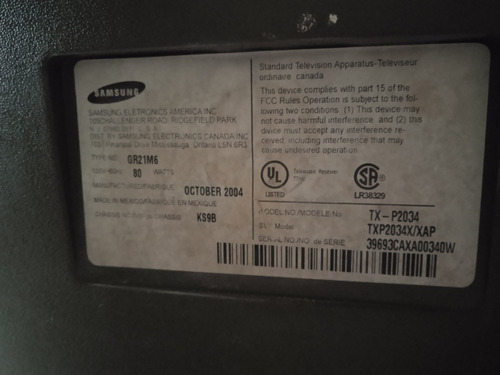 Imagen 3 de 4 de Televisor Samsung Convencional 21