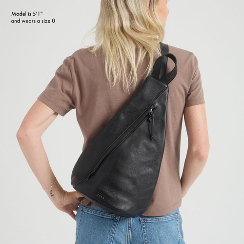 Mochila De Cuero Geo Sling The Sak Para Mujer, Negra