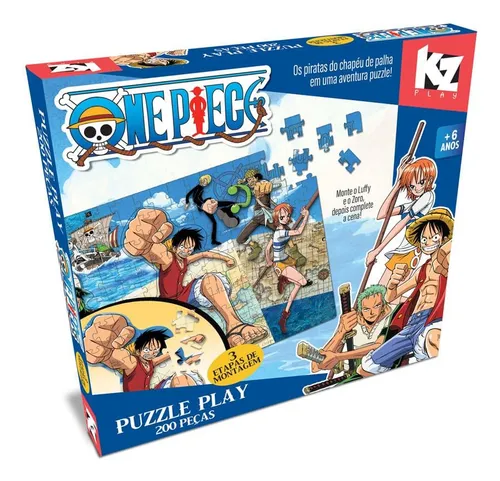 comprar Jogo Quebra-cabeça Puzzle Play One Piece 200 Peças Kz Play