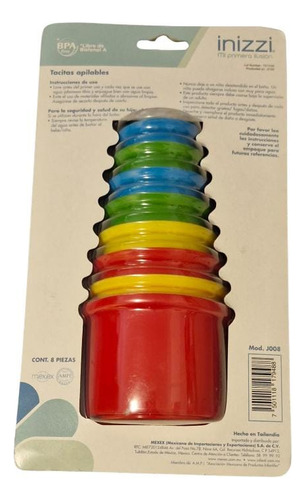 Tacitas Apilables Regaderitas Para El Baño Bebé Inizzi