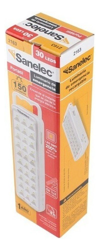 Paquete 2 Lámparas De Emergencia 30 Leds 2163 Sanelec