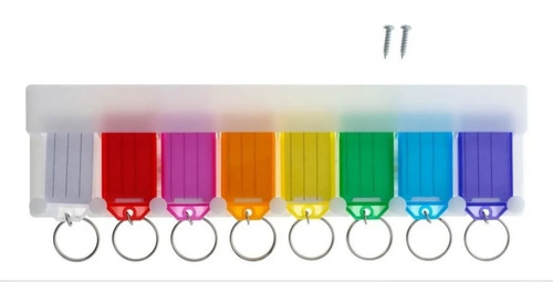 Organizador Identificador De Llaves + Llaveros Multicolor 1a