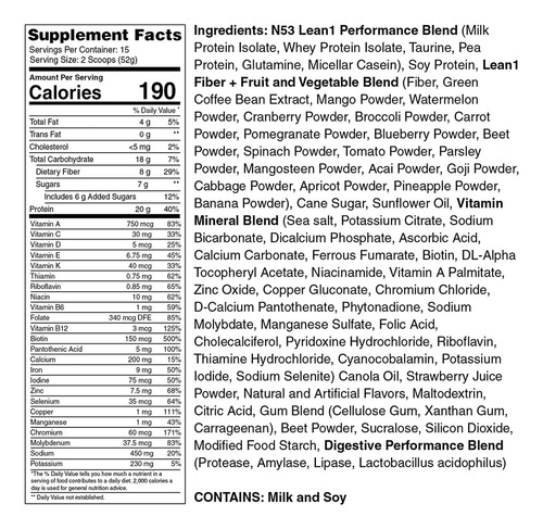 Suplemento Nutrition 53 Para Reemplazar La Comida Y Quemar G