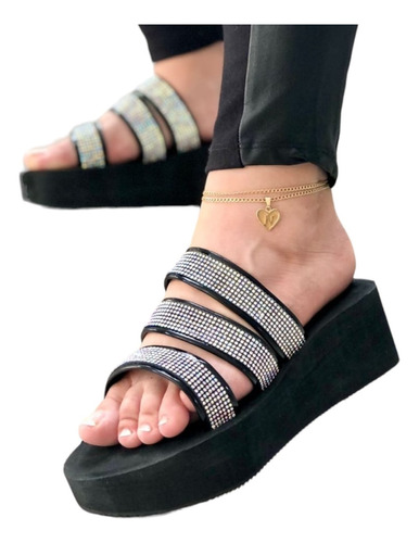 Hermosas Sandalias 3tiras Super Comodas Y Casuales.