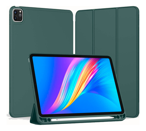 Case Protector Smart iPad Pro 12.9 4th 5th Gen Verde Militar