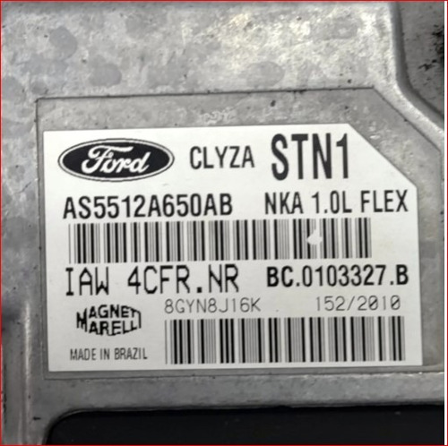 Módulo De Injeção Ford Ka 1.0 Flex Iaw4cfr.nr As5512a650ab