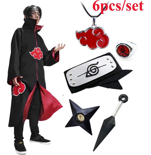 Disfraces De Cosplay De Naruto Akatsuki 6 Piezas