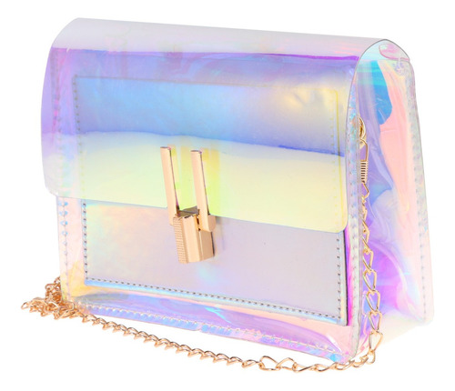 1pc Transparente Bolsa De Cadena Pvc Jalea Transparente Mini