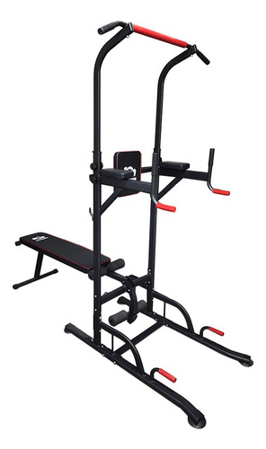 Estación Barras Inmersión Tabla Abdominales Pull Ups Fitness Estructura Gris oscuro Tapizado Gris oscuro