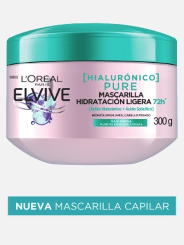 Mascarilla Elvive Hialurónico Pure 300g