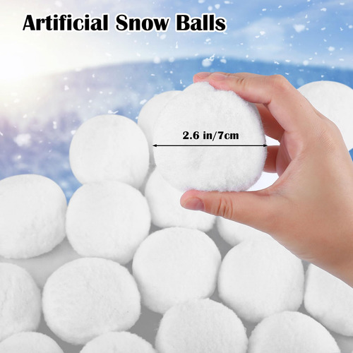 Juego De 15 Bolas De Nieve Falsas De 6.6 Cm Para Interiores