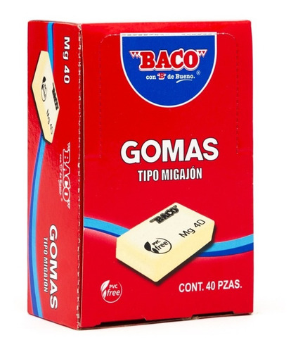 C/40 Pzs Goma Migajón Mg-40 - Baco Gm011 /v