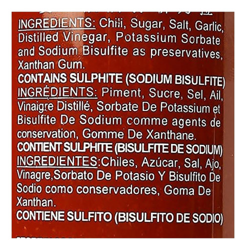 Salsa Sriracha Hot Chili Sauce 481 Importado