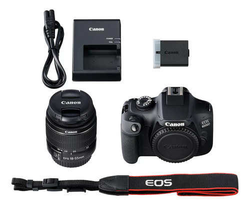 Canon Cámara Dslr Eos D/rebel T100 Con Lente De Zoom Ef-s . Color Negro