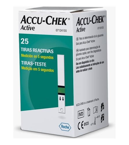 Accu Chek Active 50 Tiras Reactivas  Laboratorio Roche