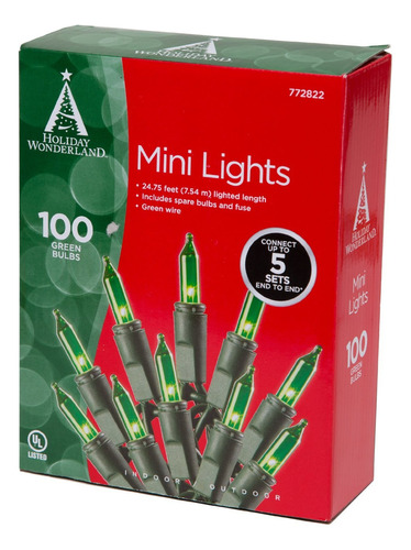 Noma Inliten-import Luz Navidad Set Mini Verde Watts Volts