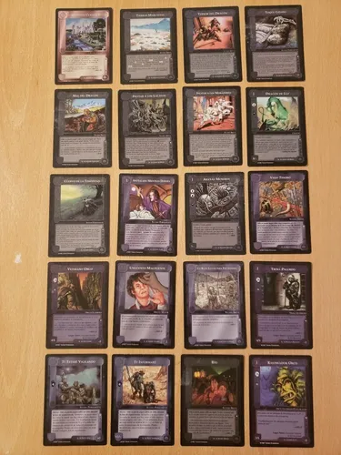 195 Cartas Tarjeta Diferentes Señor D Los Anillos Juego Satm (Usado)