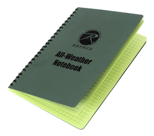 Cuaderno Rothco Impermeable Verde