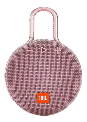 Bocina JBL Clip 3 portátil con bluetooth waterproof dusty pink 
