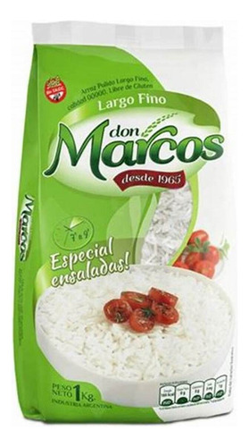 Arroz Largo Fino- 10x1k- Don Marcos- Sin Tacc