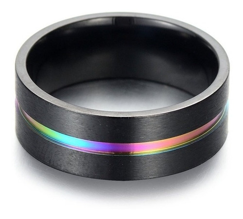Anillo De Titanio Arcoíris Coloridos
