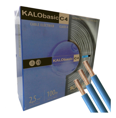 Cable Unipolar Kalop Normalizado Iram 2.5mm Rollo 100 Metros