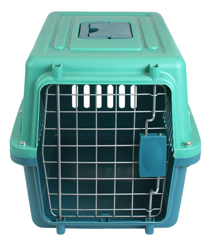 Transportadora Para Mascotas Chica 48x32x30cm Fancy Pets Color Aqua Aqua