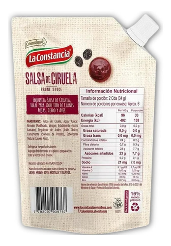Deca Experts - Salsa De Ciruela - Salsa De Ciruela De Pavo -