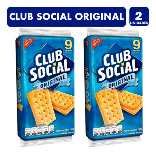 Galletas Saladas Club Social Original (2 Paquetes De 9u C/u)