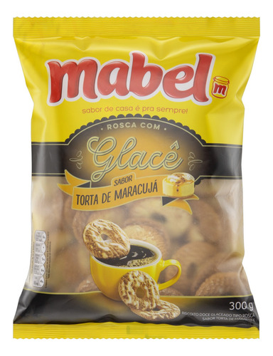 Biscoito Rosquinha Torta de Maracujá Mabel Glacê Pacote 300g