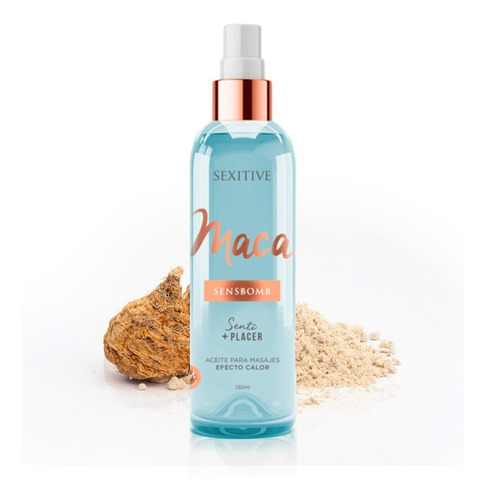 Aceite Para Masajes Efecto Calor Sensbomb Maca Sexitive 130g