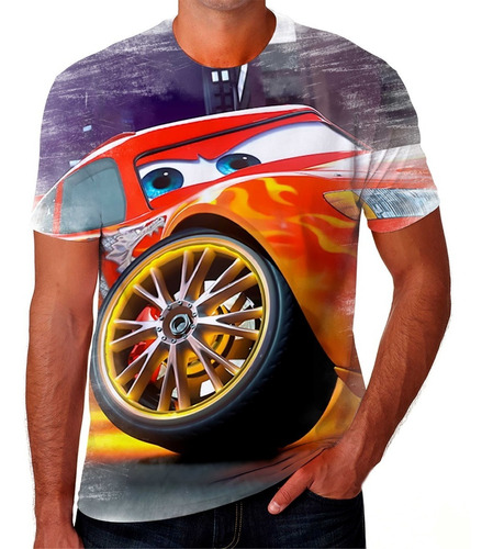 Camiseta Camisa Relampago Mcqueen Filme Carros Corrida 07