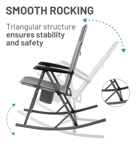 Timber Ridge Folding Rocking Chairs With High Back