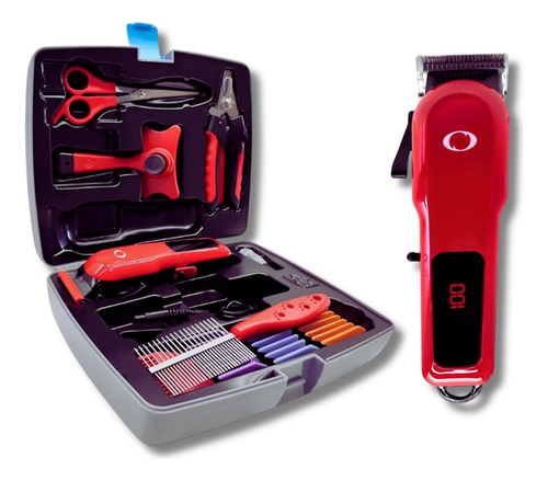 Kit Maquina De Tosa Sem Fio Para Cachorro E Gato Lâmina Inox