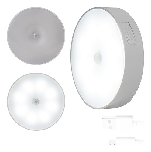 Pack De 4 Foco Lámpara Led Con Sensor De Movimiento Recargab