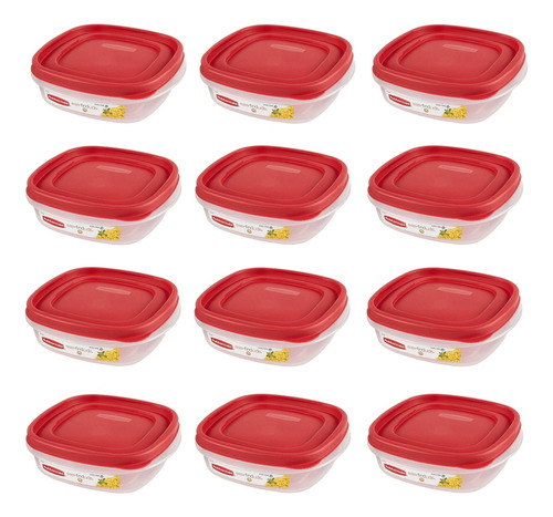 Pack X12 Taper Contenedor Vianda Rubbermaid 710ml Easy Find