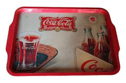  Bandeja De Coca Cola De Chapa, Mide 45cm X 35cm