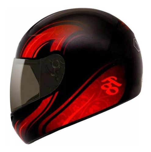 Capacete Fly F8 Essence Preto/vermelho