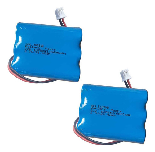Aolikes Paquete De Batería Recargable De 3,7 V 6600 Mah Para